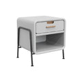 Modern Minimalist Nightstand with Drawer and Shelf