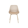 Modern Ergonomic Chair with Honeycomb Backrest and Gold Legs