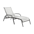 "Adjustable Outdoor Lounge Chair with Mesh Fabric and Metal Frame"